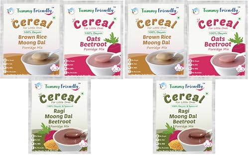 Image of TUMMY FRIENDLY Foods Certified Organic Porridge Mixes Trial Packs (3, Stage2-3x50g) (Pack of 2)