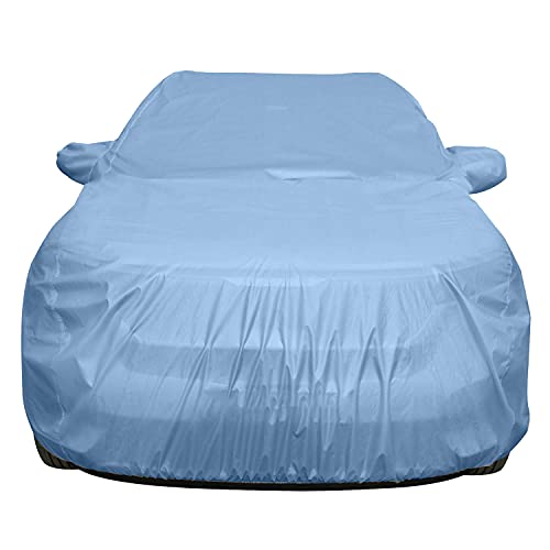 Image of Allextreme HCP5001 Car Body Cover Compatible with Hyundai Creta Custom Fit Dustproof UV Heat Resistant Indoor Outdoor Body Protection (Blue with Mirror)