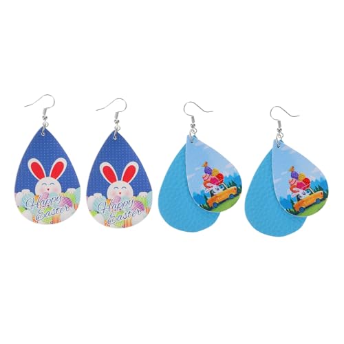 Écouteurs en forme d'eau boucles d'oreilles en cuir de mode femme pour look attrayant chic