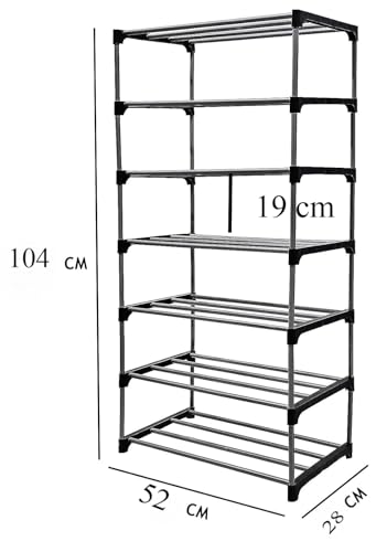 Image of NUMENN 7 Layer Multipurpose Bookshelf Rack | Waterproof Plastic Book Storage Shelf for Home, Study Room, Living Room & Office | DIY Free-Standing Organizer for Books (Durable & Lightweight) (7 Layer)