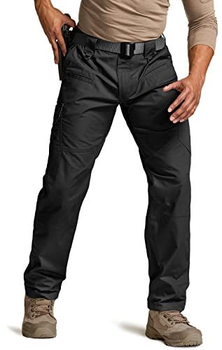 CQR Men's Tactical Pants, Water Resistant Ripstop Cargo Pants,...