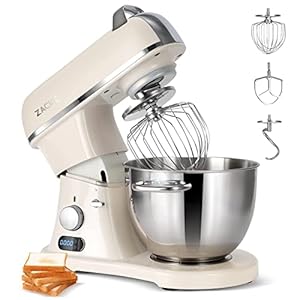 ZACME 8.4QT Commercial Stand Mixer 800W with NSF Certified and Aluminum die casting, Kitchen Electric Mixer Metal Food Mixer with Stainless Steel 8L Bowl, Dough Hook, Whisk and Beater