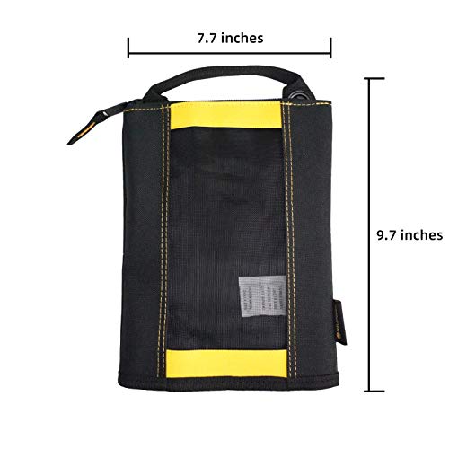Melotough Canvas Zipper Tool Pouch Zipper Bag -Fastener Bag With Mesh Window And Hanging Grommets (Yellow 3 Pack） … #TOP2