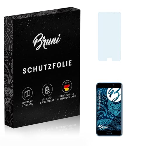 Bruni Película Protectora compatible con Meizu M6 Note Protector Película, claro Lámina Protectora (2X)