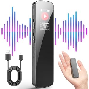 68GB Digital Voice Recorder Device,Dictaphone Voice Recorder with Noise Reduction & HD 1536kbps Sound Quality,Portable Recording Devices,Small Tape Recorder for Lecture with Line-in