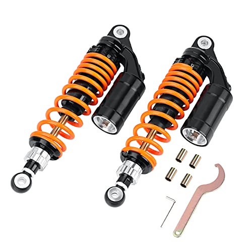 Image of 12.5Inch 320mm Universal Motorcycle Air Shock Absorber Rear Suspension Compatible with Honda CB Yamaha Gokart 2PCS(Orange)