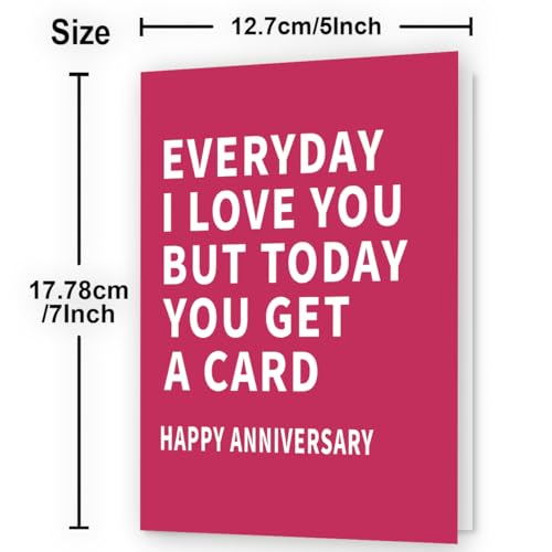 Image of WowBefun Anniversary Card to Husband | Funny Anniversary Card & Gifts for Women, Men, Husband, Wife, Him, and Her | Happy Anniversary Decorations