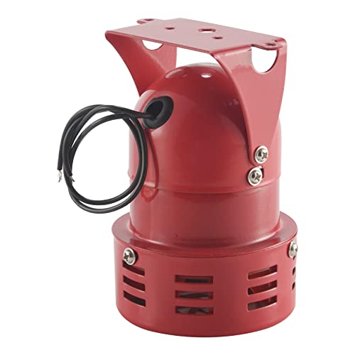 Jrudjsnhhty AC 220V Rojo Metal Motor Impulsado Ataque Aereo de Sirena Cuerno de Alarma