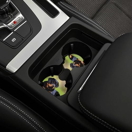 Portavasos para carro Rottweiler 2 unidades negro miniatura 5