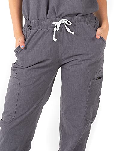 Image of Mim Jogger Scrub Pants for Women, Skinny Leg Joggers, Burgundy, Black, Navy Blue, Green