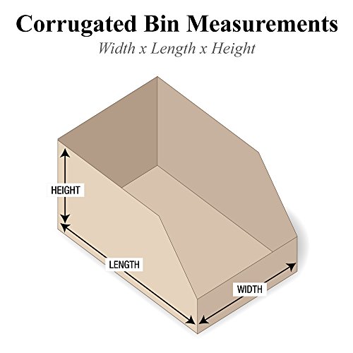 Image of Partners Brand PBINBIN29K Open Top Bin Boxes, 2 inch x 9 inch x 4-1 /2 inch, Kraft (Pack of 25)