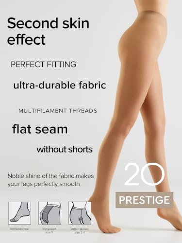 Image of Conte Classic Sheer to Waist Silky Pantyhose Prestige 20 Den
