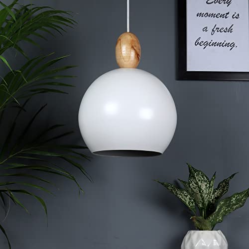 Image of MONI Lights Hanging Tulip Cone Disc Ceiling Light Lamp Home Decor Items, Hanging Ceiling Decorative Chandelier Home, Living Room, Indoor Outdoor Jhumar Lighing ML 0109WH White
