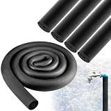Pangda 4 Pcs 6 ft Pipe Insulation Foam Tube 1/4 Inch ID Foam Tubing Black Cover Heat Preservation for Outdoor Water Pipe Insulation,AC Unit, Guitar Stands, Exercise Machine Handle and Roof Rack