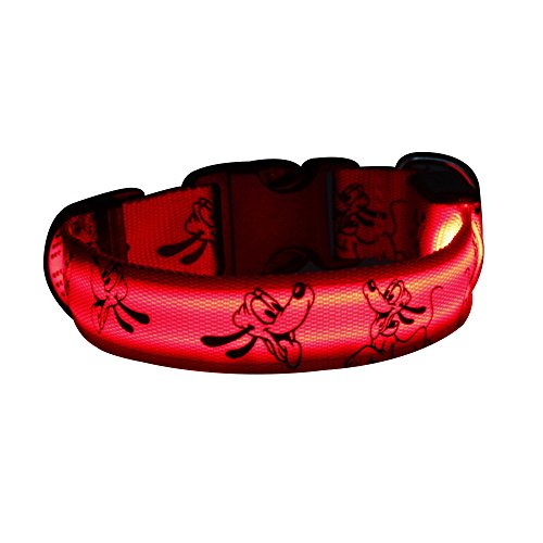 Eizur Ajustable LED Perros Collar de Luces Parpadeantes Noche Reflectante de Seguridad Perro Animales Collar 3 Modos de Iluminación Tamaño S/M/L