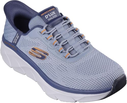 Skechers - Mens Rf: D'Lux Walker 2.0 - Rezinate Slip On Shoes, Color Slate, Size: 7 XW US