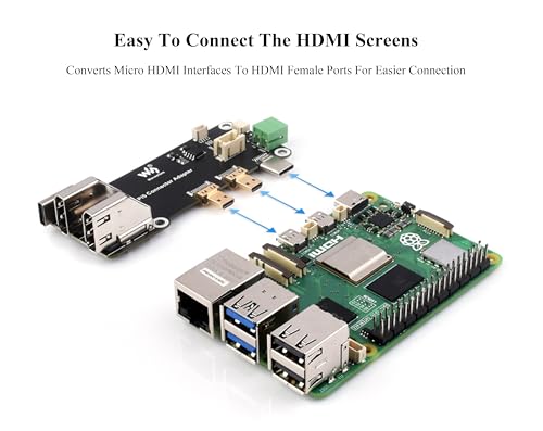 Adaptador Micro HDMI a HDMI para Raspberry Pi 5 y 4B miniatura 3