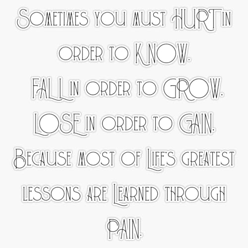 Sometimes You Must Hurt in Order to Know, Fall in