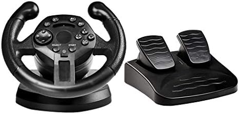 Kokiya Automobile Vibration Racing Sport Steering Wheel Pedals Gears for PS3/PC Black