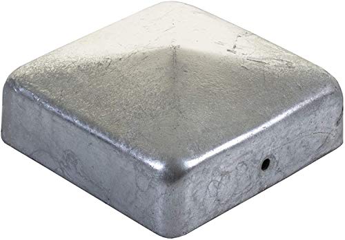 DOMAX post cap made of galvanized steel, pyramid shape, square, for 70 x 70 mm posts