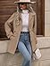 SYHHL Women's Wool Blend Pea Coat Single Breasted Notch Lapel Mid Length Trench Coat Fall Winter Dressy Outerwear (Khaki,Large)