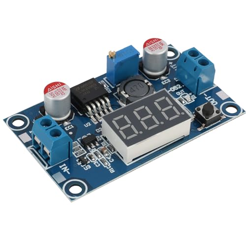 2 Stück DC-DC Buck Spannungswandler Leistungsmodul, Einstellbares Step-Down-Modul, Stabil 36V 24V 12V bis 5V 2A Netzteilmodul mit LED-Anzeige für Elektronikprojekte