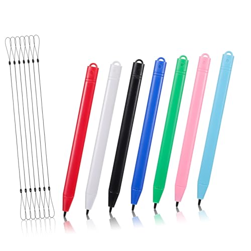 Lápiz para dibujo y escritura en tabletas táctiles con cuerda antipérdida, 7 uds