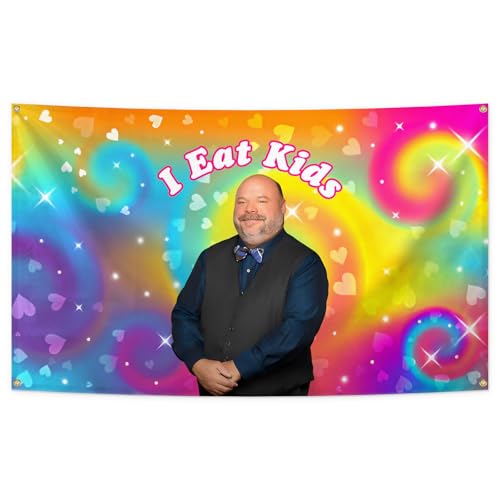 Funny I Eat Kids Flag 35 Ft with 4 Brass Grommets Wall Hanging Decor