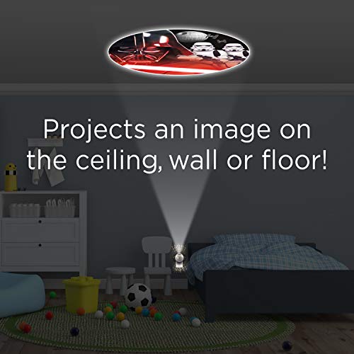 Image of STAR WARS Projectables LED Night Light Projector, Dusk-to-Dawn Sensor, Plug-in, Collector's Edition, Darth Vader and Stormtroopers on Ceiling, Wall, or Floor, Ideal for Bedroom, Kid's Room, 43058