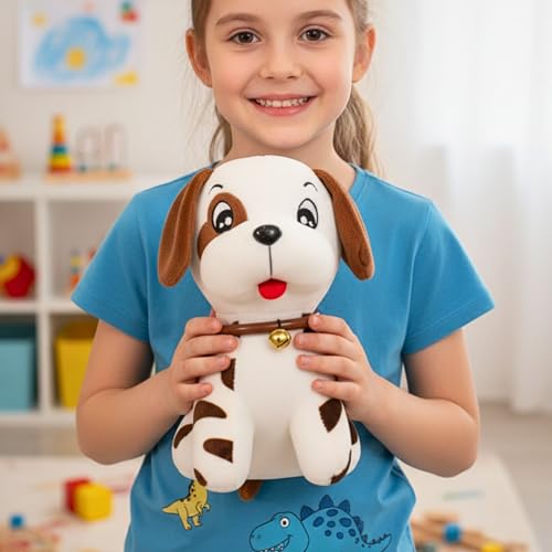 Image of Tickles Cute Puppy Soft Stuffed Plush AnimalToy for Kids (Size: 25 cm Color: White)