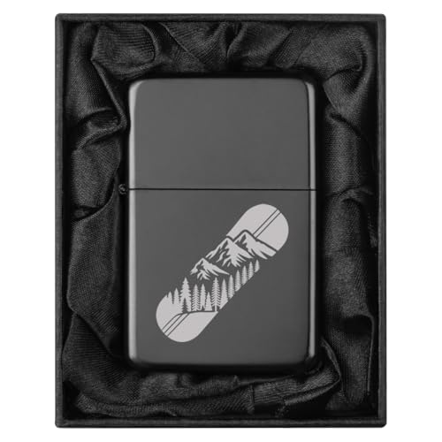 Encendedor en caja de regalo negro con interior de seda miniatura 1