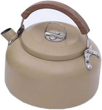 Suu66 Camping Tea Pot Aluminum Outdoor Hiking Gear Portable Teapot Lightweight with Silicon Handle