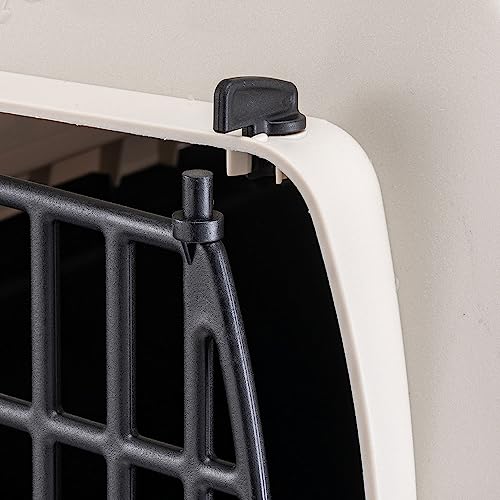 Ferplast Katzentransportbox SKIPPER 1, Hundetransportbox, Haustiertransportbox für kleine Hunde und Katzen bis 5 kg, Hundetransportbox, Katzentransportbox, 48x32xH 31 cm, aus Kunststoff mit Klappgriff