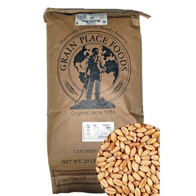 Grain Place Foods | Non-GMO Organic Hard White Winter Wheat | 25 lb Bag