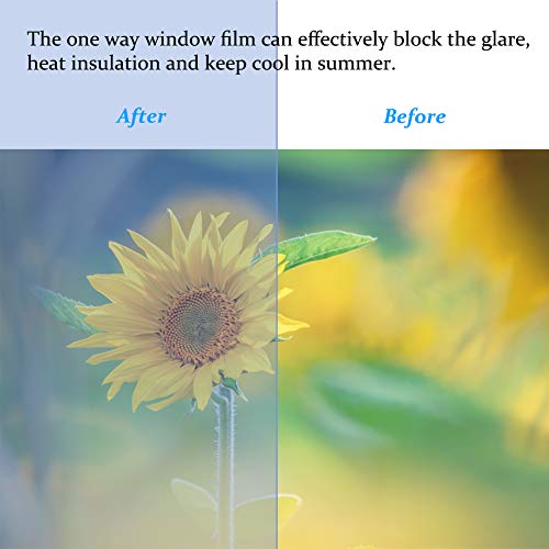 Película para ventana unidireccional Blue-Silver 35.4 pulg x 13.1 pies miniatura 2