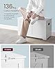 VASAGLE Cassapanca, Panca Portaoggetti, Pouf Organizzatore con 2 Cerniere di Sicurezza, Scarpiera, 40 x 80 x 46 cm, Corridoio, Camera da Letto, Soggiorno, Bianco Nuvola LSB063T14 #5
