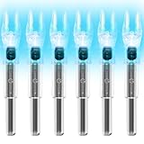 KEAUP 6/12 Pack G Lighted Nocks for Arrows with .165 .204 .233 .244 .246 Inside Diameter with X, H, S, GT Bushings High-Visibility LED Arrow Nocks, ON/Off Switch Included