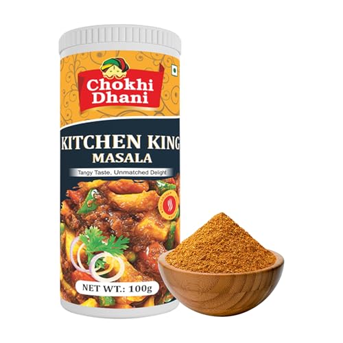 Image of Chokhi Dhani Kitchen King Masala 100g | All-Purpose Indian Spice Mix | Sabzi & Curry Masala Powder | Balanced Flavour Enhancer | Homemade Style Desi Masala | No Preservatives