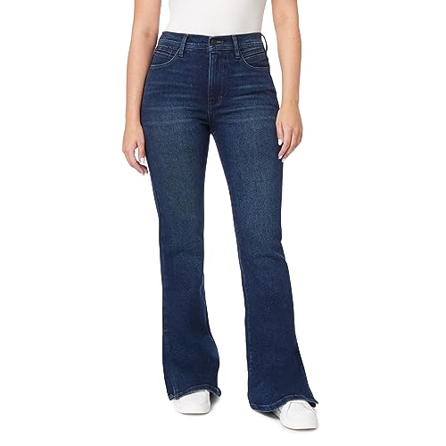 kensie Jeans for Women Mid Rise Side Slit Flare 32-Inch Inseam, Size 0-14