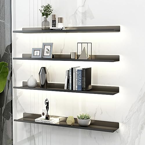 Étagères flottantes avec éclairage LED pour illuminer votre salon moderne