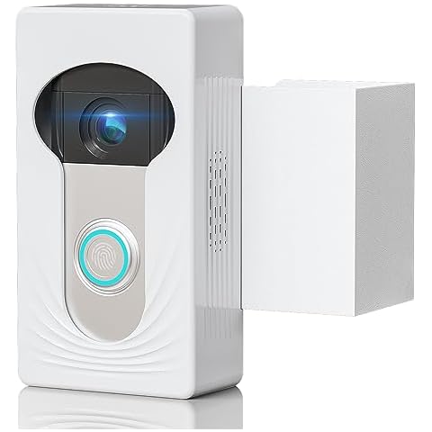 LIONONLY Anti-Theft Doorbell Mount Compatible with Wireless Video Doorbell,No-Drill Doorbell Door Mount Adjustable Mounting Bracket Holder for Apartment Home Office Cover