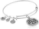 Alex and Ani Lotus Peace Petals III Expandable Rafaelian Silver Bangle Bracelet