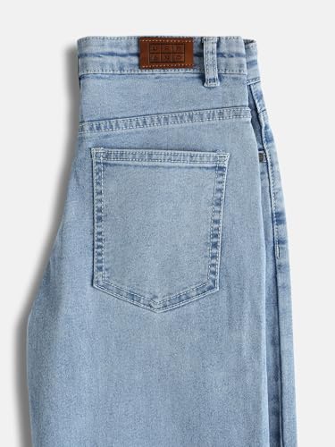 Image of Urbano Juniors Boy's Loose Baggy Fit Washed Denim Jeans Stretchable