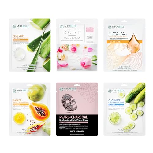 MIRABELLE COSMETICS KOREA Sensitive Skin Facial Sheet Mask (Pack of 6)