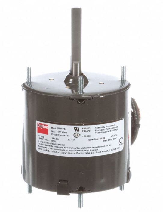 1/30 hp, 1550 RPM, 115 Volt, 3.3" Diameter Dayton Electric Motor Model 3M557