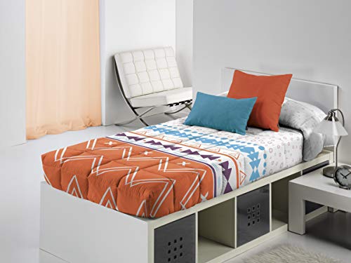 El Tintorer Edredón Ajustable Bagao (Naranja, Cama 80 cm.)