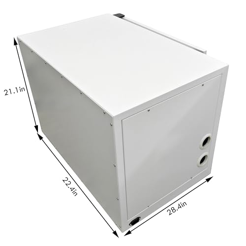 TECHTONGDA Vacuum Drying Heat Treat Oven Industrial Laboratory Temperature Control 2 Layers with Install Nitrogen Inlet 304 Stainless Steel 0.9Cu ft