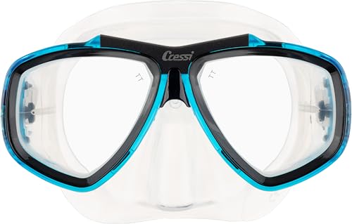Cressi Focus 2-Lens Masks, Clear/Aquamarine by CRESSI - Image 3