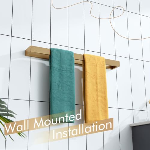 Image of KOKOSIRI Towel Bar for Bathroom Hardware Bath Towel Hanger 20-Inch Kitchen Rack Champagne Bronze Stainless Steel Wall Mount, 1 Pack B4008CPG-L20