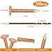 YuJingKey 1 Inch Copper Nails, 250Pcs, 99.9% Pure Copper Nail for Roofing Finish, Furniture, Boat, Stump Remover, Industry, DIY